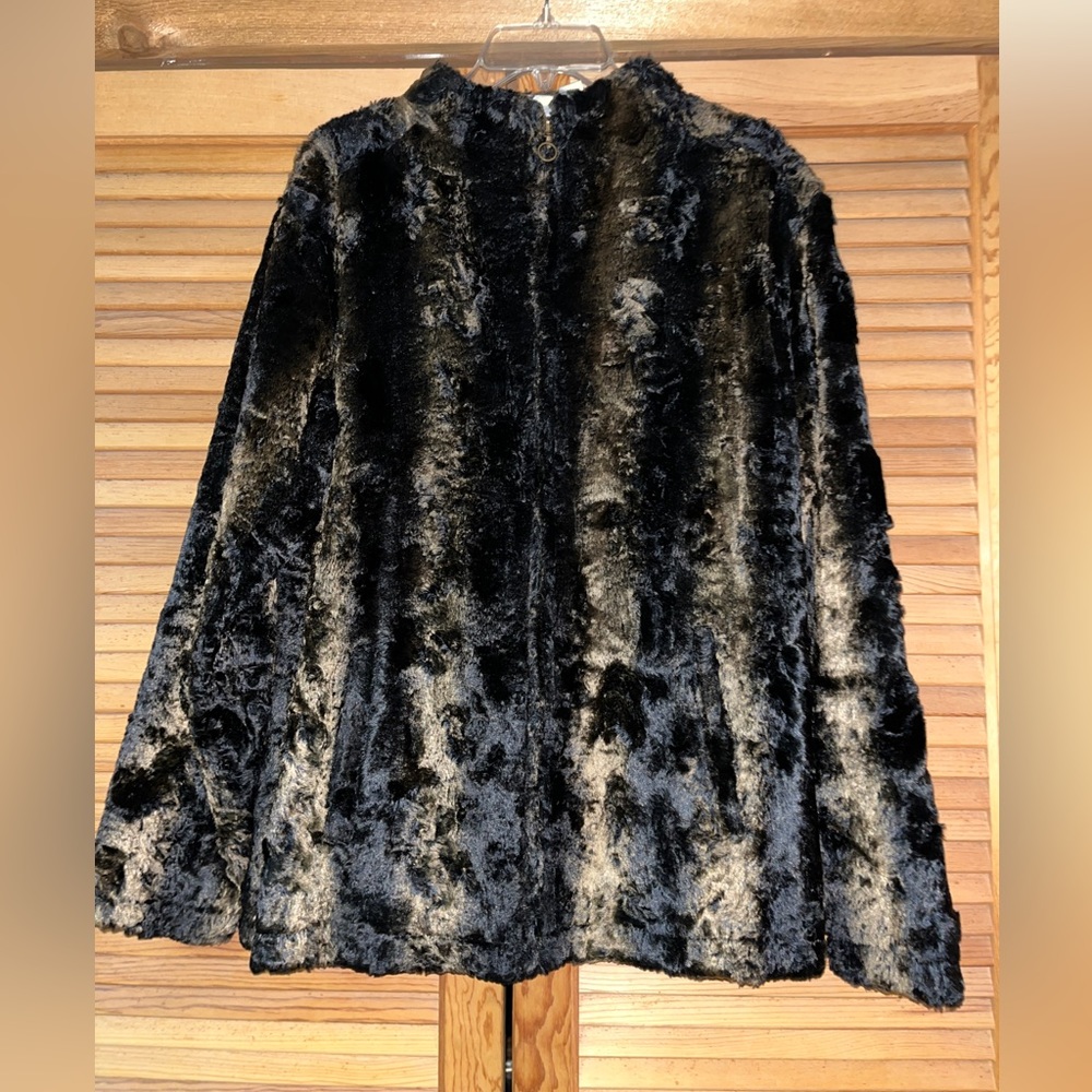 Vintage Chico’s faux fur zip up